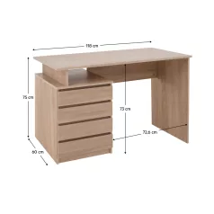 Pc asztal, szonoma tölgy, HANY NEW