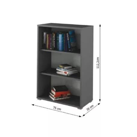 Nyitott polcos szekrény, grafit RIOMA NEW TYP 04