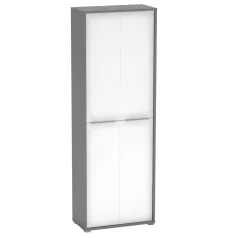 Magas polcos szekrény, grafit/fehér, RIOMA NEW TYP 05