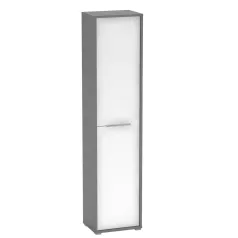 Magas polcos szekrény, grafit/fehér, RIOMA NEW TYP 06