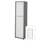 Polcos szekrény, grafit/fehér, RIOMA NEW TYP 08