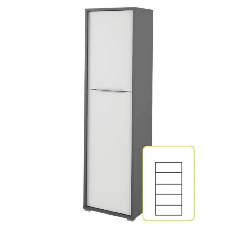 Polcos szekrény, grafit/fehér, RIOMA NEW TYP 08