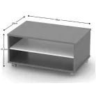 Dohányzóasztal, grafit/féher , RIOMA NEW TYP 32