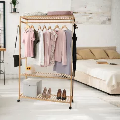 Szekrény szervező, természetes bambusz, MELAR