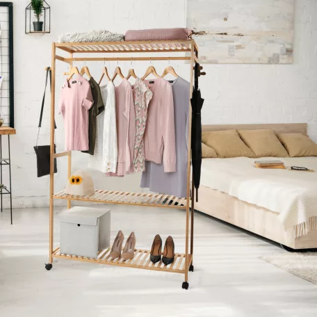 Szekrény szervező, természetes bambusz, MELAR