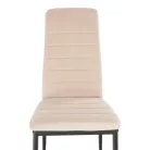 Szék, bézs Dulux Velvet szövet/fekete fém, COLETA NOVA