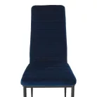 Szék, kék Velvet szövet/fekete fém, COLETA NOVA