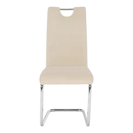 Étkezőszék, bézs Dulux Velvet szövet/világos varrás, ABIRA NEW