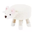 Zsámoly bárány alakban, Velvet szövet fehér/rózsaszín/természetes, LOLA