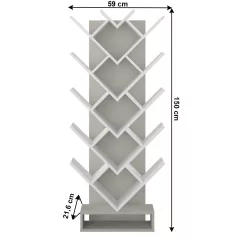 Polcrendszer, szürke/fehér, VEVEY