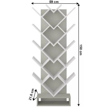 Polcrendszer, szürke/fehér, VEVEY