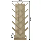 Polcrendszer, szürkésbarna tölgy, VEVEY