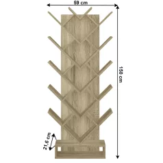 Polcrendszer, szürkésbarna tölgy, VEVEY