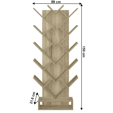 Polcrendszer, szürkésbarna tölgy, VEVEY