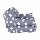 Babzsák, szürke/fehér, csillag minta, LURKO