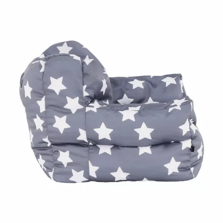 Babzsák, szürke/fehér, csillag minta, LURKO