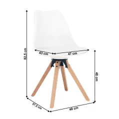 Stílusos forgószék, fehér, ETOSA