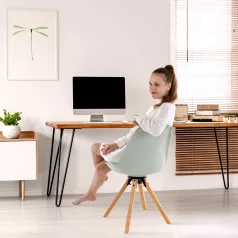 Stílusos forgószék, világosszürke, ETOSA