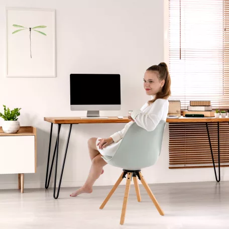 Stílusos forgószék, világosszürke, ETOSA