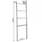 Akasztó/létra, fekete/fém, BUBY