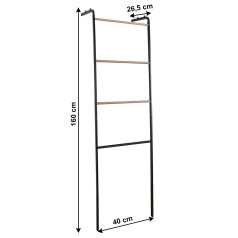 Akasztó/létra, fekete/fém, BUBY