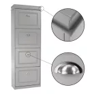 Cipőpolc, 4-soros, szürke, SEBER TYP 3