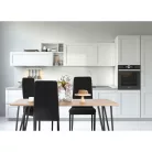 Étkezőasztal, tölgy/fekete, 150x80 cm, FRIADO