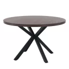 Étkezőasztal, sötét tölgy/fekete, átmérő 120 cm, MEDOR
