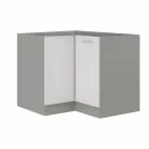 Alsó sarokszekrény, fehér magas fényű fehér, PRADO 90/90 DN ZB