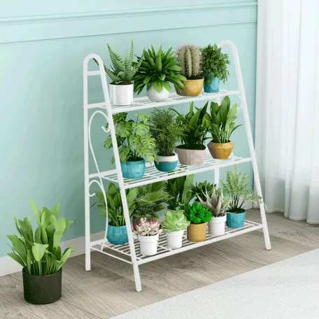 Polcállvány, 3 polcos, fehér, VERUMA