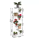 Fém állvány a virágokra, fehér, BAMIR TYP 2