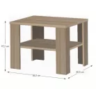 Dohányzóasztal, sonoma tölgy trufla, INTERSYS 21