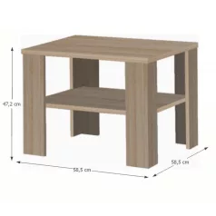 Dohányzóasztal, sonoma tölgy trufla, INTERSYS 21