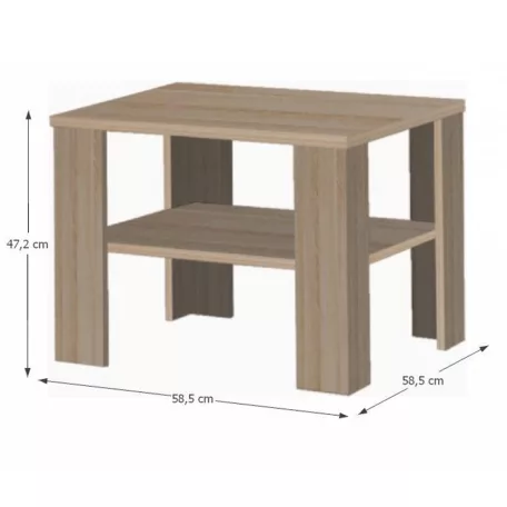 Dohányzóasztal, sonoma tölgy trufla, INTERSYS 21