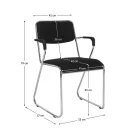 Tárgyolószék, fekete háló, DERYA NEW