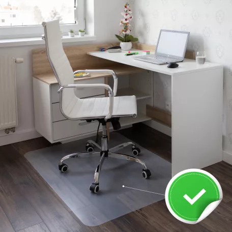 Védőalátét a szék alá, átlátszó, 120x120 cm, 0,8 mm, ELLIE NEW TYP 8