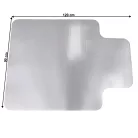 Védőalátét a szék alá, tejes, 90x120 cm, 1,8 mm, ELLIE NEW TYP 9