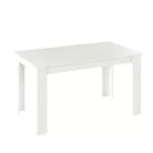 Étkezőasztal, fehér, 140x80 cm, GENERAL NEW