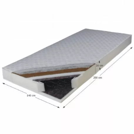 Kétoldalas rugós matrac, 140x200, KOKOS MEDIUM