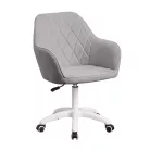 Irodai szék, szürke szövet/fehér, SANTY