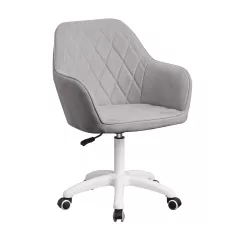 Irodai szék, szürke szövet/fehér, SANTY