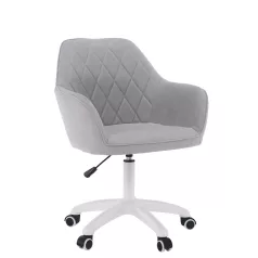 Irodai szék, szürke szövet/fehér, SANTY