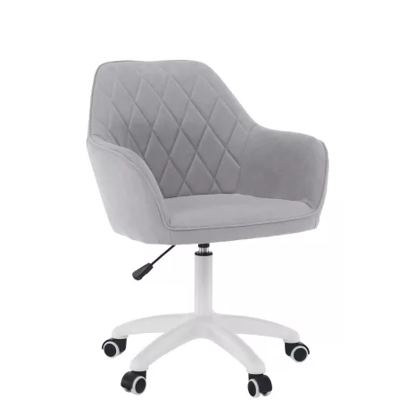 Irodai szék, szürke szövet/fehér, SANTY