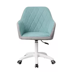 Irodai szék, szövet mentol/szürke/fehér, SANTY