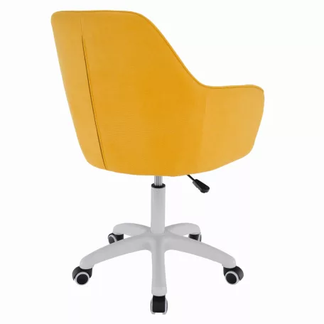 Irodai szék, szövet sárga/fehér, SANTY