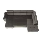 Ülőgarnitúra, szürkésbarna taupe, balos, LAMORA U