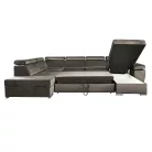 Ülőgarnitúra, szürkésbarna taupe, jobbos, LAMORA U