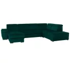 Ülőgarnitúra, smaragd, balos, LAMORA U