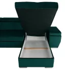 Ülőgarnitúra, smaragd, jobbos, LAMORA U