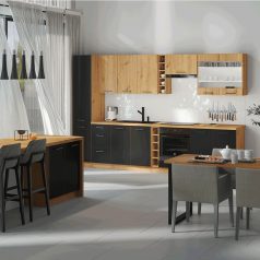 Alsó nyitott szekrény, artisan tölgy, MONRO 30 D ZAK BB